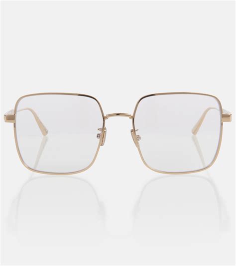 Eckige Brille Diorcannage S1F in Gold 